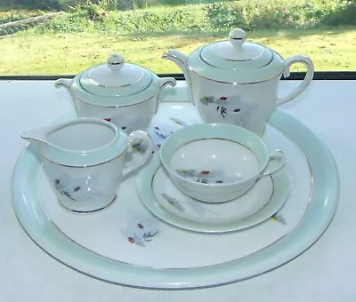 Buy Limoges Charles Ahrenfeldt Tea For One On Tray Daisy Bone China Teapot Cup Jug • 65£