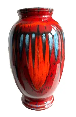 Buy Poole Pottery Contemporary Delphis Style Vase Red- 25 Cm • 50£