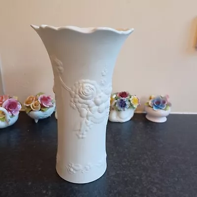 Buy Kaiser Flower Vase White Embossed Porcelain Signed M.Frey • 15.96£