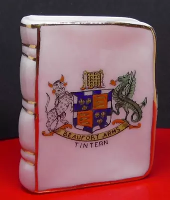 Buy Crested China SmallBook Tintern Beaufort Arms Crest Carlton China Good Condition • 10.99£