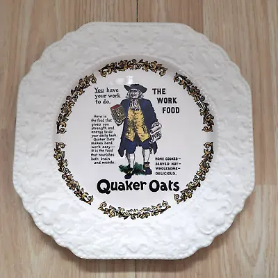 Buy VINTAGE LORD NELSON POTTERY QUAKER OATS COLLECTABLE ADVERTISING PLATE **porridge • 6.50£
