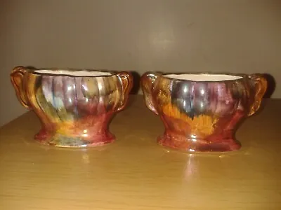 Buy Vintage Pair Of Mini Oldcourt Ware Handpainted Lustre Posy Vases.(C13) • 9.99£