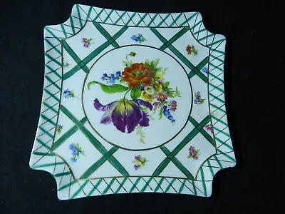 Buy Royal Europe Bavaria Hand Painted Square Plate - 18cm • 4.99£