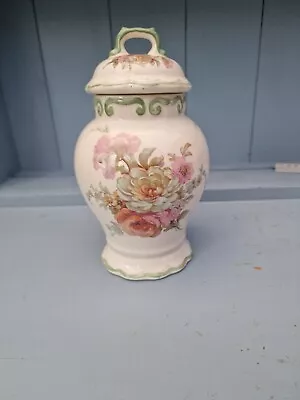 Buy Royal Winton Pottery Small Urn Jar With Lid Pink Flowers Vintage • 4£