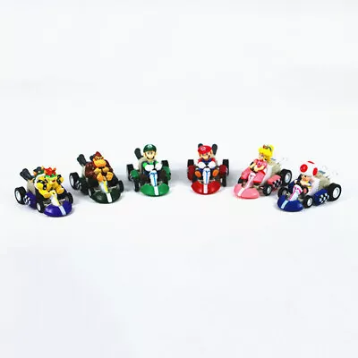 Buy Mini 6Pcs Super Mario Kart Pull Back Car Luigi Mini Action Figure Toys Kids Gift • 8.95£