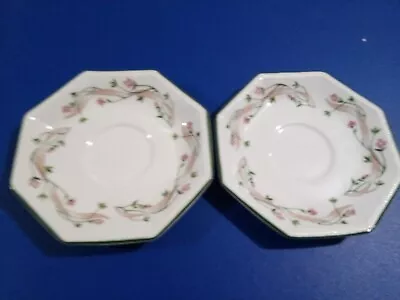 Buy Johnson Brothers Floral Garland Octagonal Tableware - 2 Saucers • 6.99£