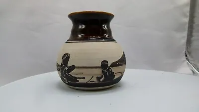 Buy Vintage Munday Pottery Vase Australian Hand Painted Made, Signed • 35£