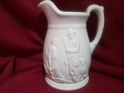 Buy Antique Victorian Relief Moulded Jug Game Hunting Dog Scottish Pottery J&MP Bell • 38.50£
