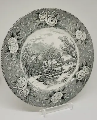 Buy Adams Plate Winter In The Country - The Old Grist Mill Antique Vintage China • 29.95£