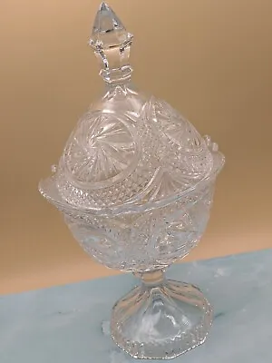 Buy Vintage Crystal Bon Bon Dish Clear Cut Glass Lid Candy Sweet Bowl • 14.98£