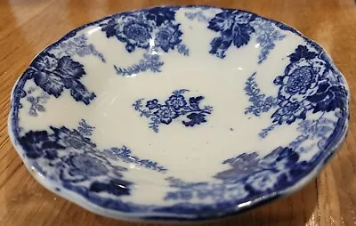 Buy 5-1/2  Beautiful Flow Blue Rimmed Saucer Bowl Cauldon England Messina • 13.42£