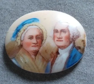 Buy Antique George And Martha Washington Milk Glass Cameo Front. • 25.89£