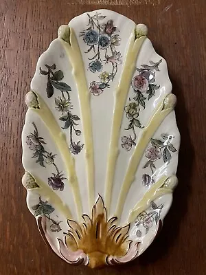 Buy Antique French Faience Asparagus Plate • 250£