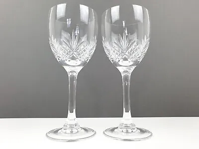 Buy 2 X Edinburgh Crystal Clyde Wine Glasses 18.8 Cm / 7.4  H Signed Uncut Base • 32.99£