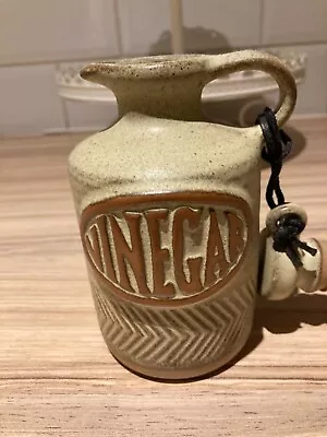 Buy Vintage Tremar Cornish Pottery Vinegar Bottle With Lid Stopper 1970's • 15£