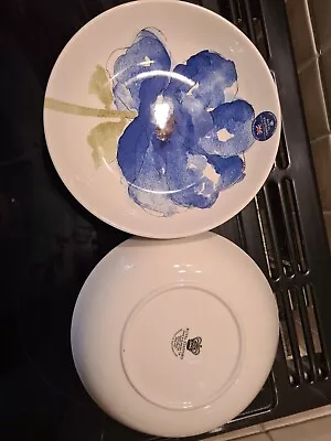 Buy Royal Stafford Blue  Poppies  Pasta Bowls X2. Seconds Brand New. • 14.99£