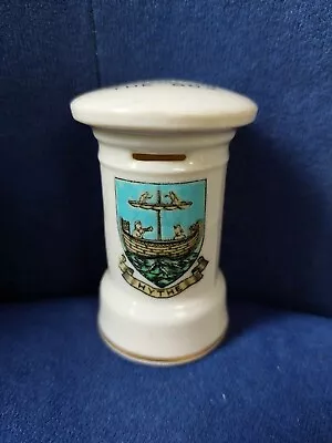 Buy Vintage Crested China Pillar Box Hythe, Cyclone HAG&S Cant Get Letter To You So • 10£