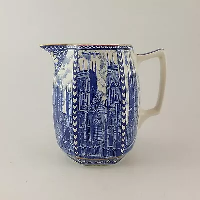 Buy Ringtons Pottery York Minster Blue Jug - 8703 O/A • 25£