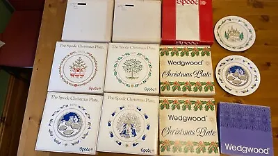 Buy Spode & Wedgwood Christmas Plates - 12 Plates - Dates 1971 To 1980.  10 Are BNIB • 29.99£