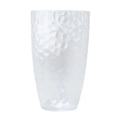 Buy Reusable Embossed Plastic Tumbler | Large Clear Plastic Glass For Outdoor Drinks • 7.99£