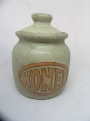 Buy Small Honey Stoneware  Pot In Good Clean  Condition . Vintage . • 0.99£