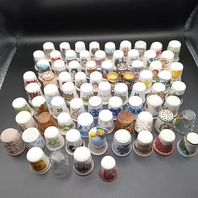 Buy 76 Thimbles, Ceramic, China, Glass, Pottery, Metal. Assorted Designs And... • 35£