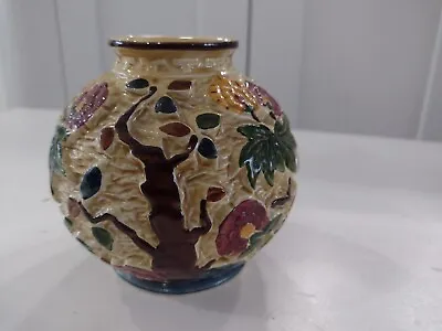 Buy Vintage Art Deco H J Wood Relief Moulded Indian Tree Vase • 4.99£