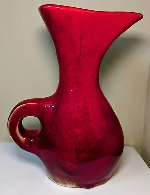 Buy Accolay Vintage Antique Pottery Pitcher Vase 1950s France Red Flambe Glaze  • 240.74£