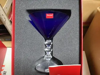 Buy Baccarat Vega Martini Cocktail Crystal Glass Champagne Clear Deep Blue W/ Box • 196.40£