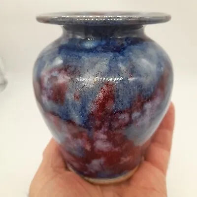 Buy Studio  Pottery  Vintage  Vase  By Stornoway Pottery  Scotland ,flambe  Glaze. • 9£