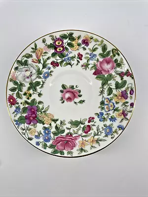 Buy Crown Staffordshire Fine Bone China Saucer Flowers Made In England • 11.34£