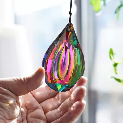 Buy Hanging Crystal Prism Suncatcher For Window Sun Catcher Rainbow Chandelier Parts • 4.21£