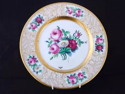 Buy Dresden Ambrosius Lamm Flowers & Butterflies  Gilt Cabinet Plate • 49.99£