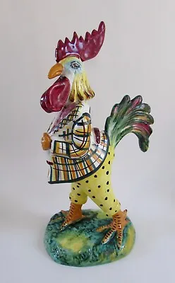 Buy VTG Majolica Italy Ceramic Sculpture Struttin Dandy Rooster 15  • 179.31£