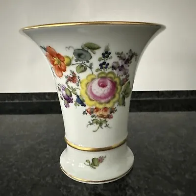 Buy HEREND HUNGARY Hand  Floral Painted China Vintage Cabinet Vase. • 57£