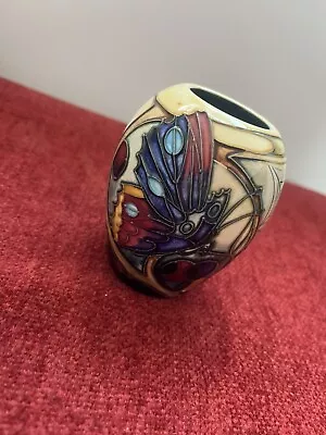 Buy *rare* Moorcroft Hartgring Butterfly Vase By Emma Bossons 4.25 Inch Pre Owned • 80£