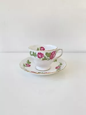 Buy 1 X Vintage Royal Vale Floral Tea Cup & Saucer Set Pattern No. 7201 Roses Flower • 9.99£
