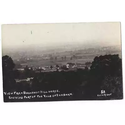 Buy BROADWAY Worcs Showing Vale Of Evesham, RP Postcard By Percy Simms, Unposted • 4.99£