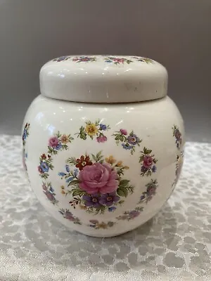 Buy Vintage Sadler Floral Design Ginger Jar With Lid Made In England Vgc • 4.99£