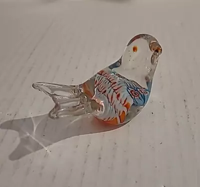 Buy Vintage Multicoloured Glass Bird Paperweight Ornament • 12.50£