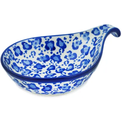 Buy Polish Pottery Condiment Dish 7  Ceramika Artystyczna Blue Pips • 37.06£