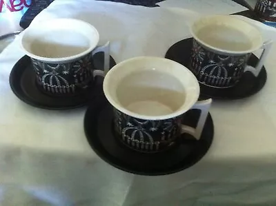 Buy 3 X Portmeirion 'Magic City' - Tea Cups And Saucer, Susan Williams-Ellis • 3.99£