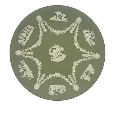 Buy Wedgwood Jasperwear Sage Green 9” Plate Cherub And Chariots • 62.43£