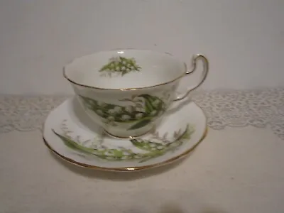 Buy Adderley England Bone China Cup & Saucer Lilies Of The Valley W/ Gold Trim • 25.62£