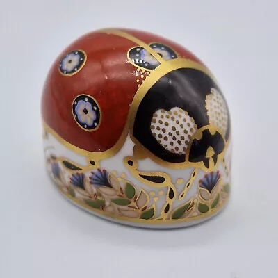 Buy Seven Spot Ladybird  1997 1st Issue Royal Crown Derby Paperweight Silver Stopper • 25£