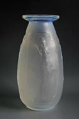 Buy Rare Art Deco Sabino Frivolities Opalescent Glass Vase • 895£