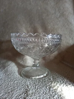 Buy Irish Design Fruit Bowl Cut Glass Antique 1950s  • 10£