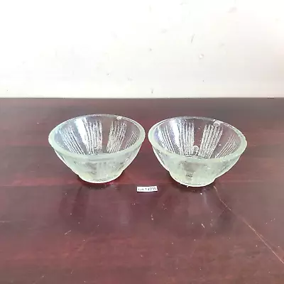 Buy Vintage Old NGW Clear Glass Bowl Pair Glassware Rare Decorative Collectible G428 • 51.26£