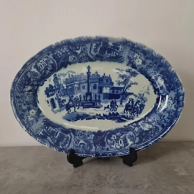 Buy Vintage Oval Blue & White Victoria Ware Ironstone Serving Plate Dish • 36.58£