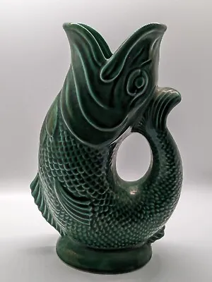 Buy Green Gurgling Cod Fish Gulg Vase Jug Mcm Vintage England  • 56.79£